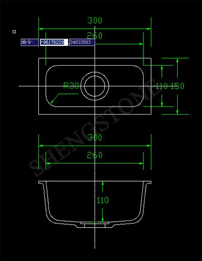 TAMAÑO DEL FREGADERO DE LA TAZA DE LA RESINA DE EPOXY